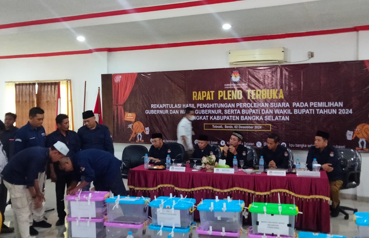 KPU Basel Lakukan Pleno Rekapitulasi Tingkat Kabupaten Hasil Suara Pilkada Serentak 