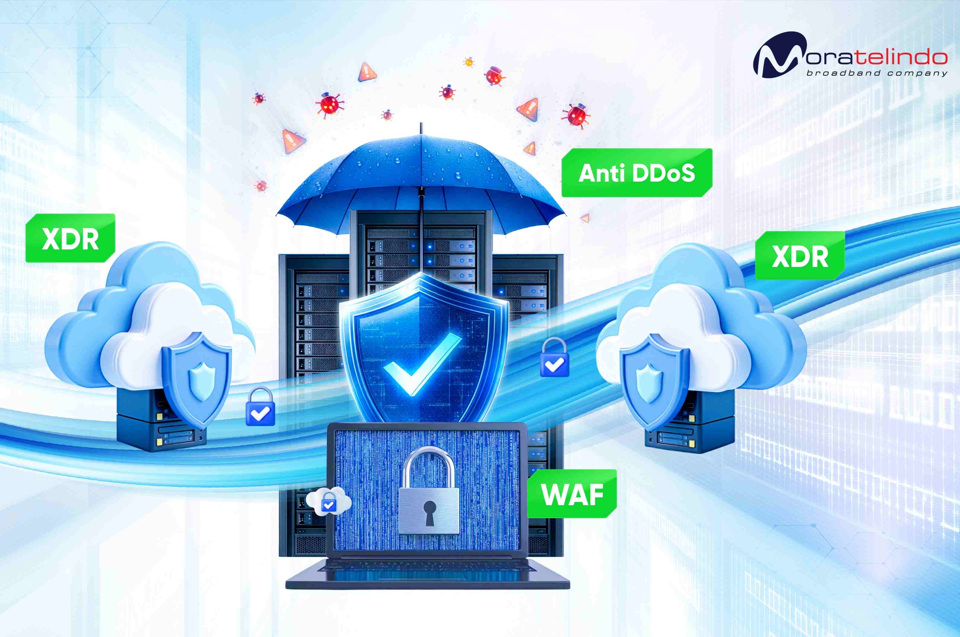 Perkuat Keamanan Digital, Moratelindo Andalkan Anti DDoS, XDR, dan WAF