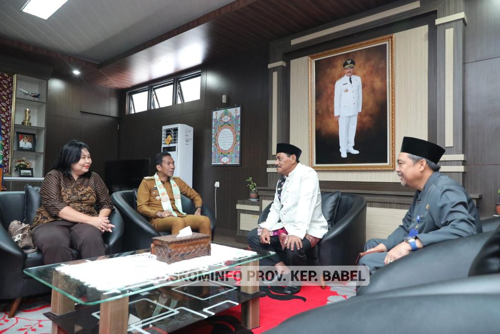 Awali Kunjungan Kerja ke Pulau Belitung, Pj Gubernur Suganda Sambangi Kantor Bupati Belitung 