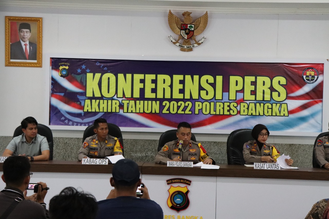 Sepanjang 2022, Kejahatan Konvensional Menurun, Narkotika Meningkat di Bangka 