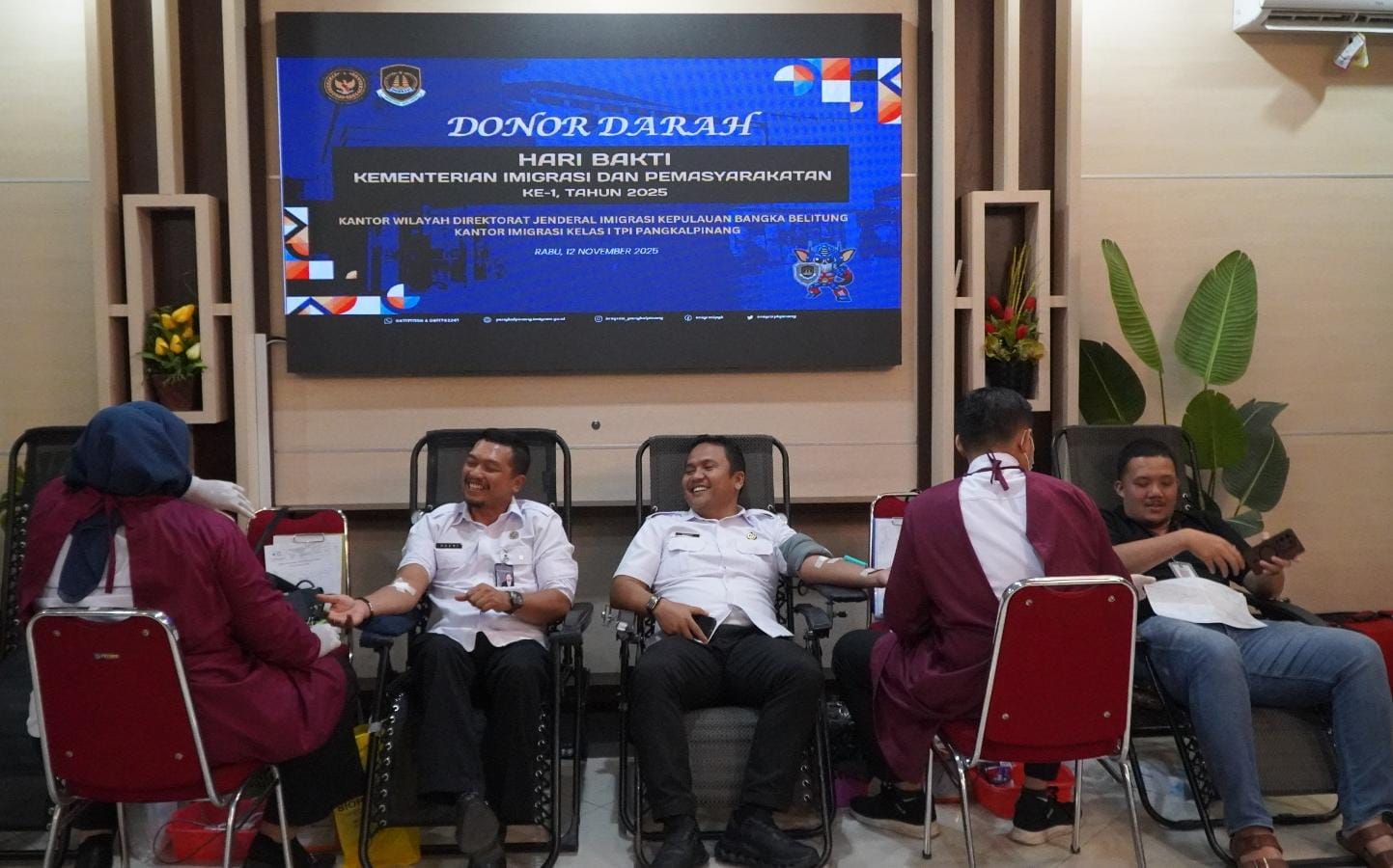Imigrasi Pangkalpinang Gelar Donor Darah, Buka Rangkaian Hari Bakti Imipas ke-1
