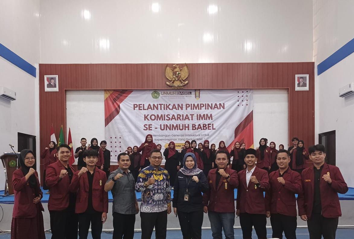 Puluhan Mahasiswa UNMUH Babel Dilantik Jadi Nahkoda Baru IMM Komisariat