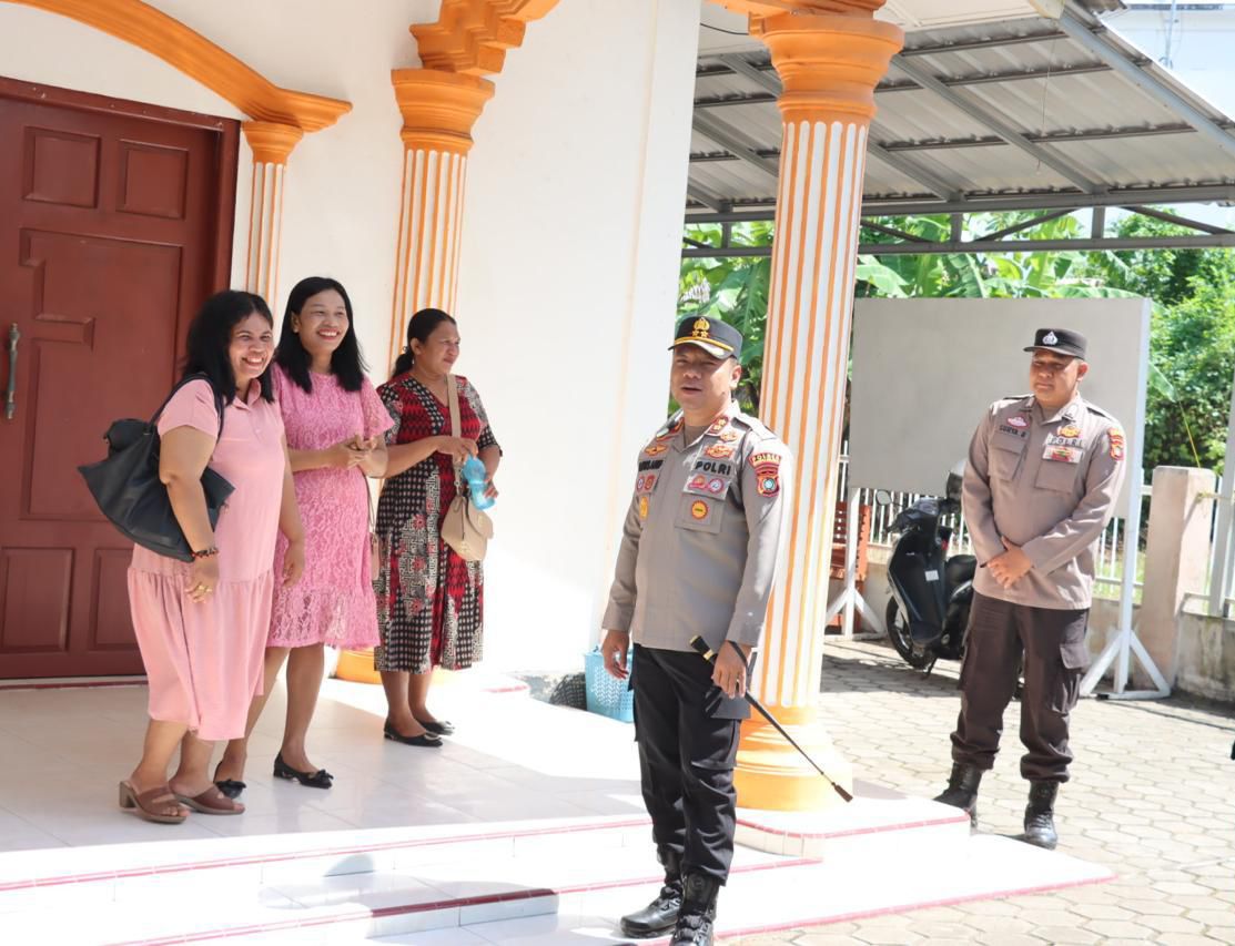 Kapolres Basel Turun Langsung Cek Personil Pengamanan Perayaan Kenaikan Isa Al-Masih