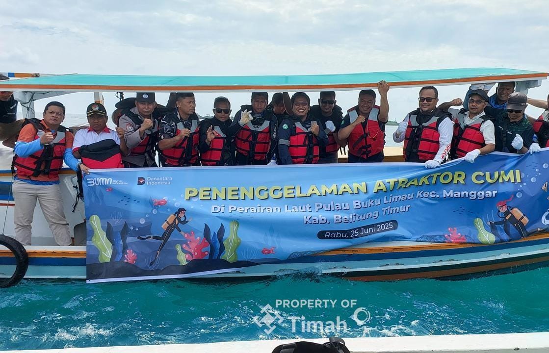 Tak Hanya Artificial Reef, PT Timah Juga Tenggelamkan Atraktor Cumi pada Tahun 2025 di Belitung Timur    