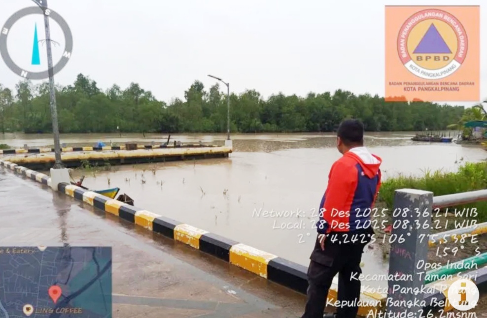 BPBD Pangkalpinang Waspadai Pasang Air Laut Hingga 2,1 Meter