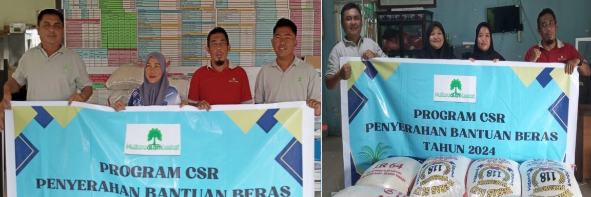 Lagi, Perusahaan Grup Thamron Bantu Warga Bagi-Bagi Beras Gratis