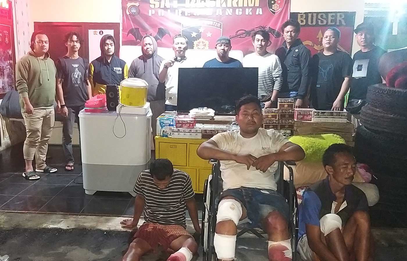 Tim Kelambit Bangka Hajar Residivis Bersenpi 18 TKP 