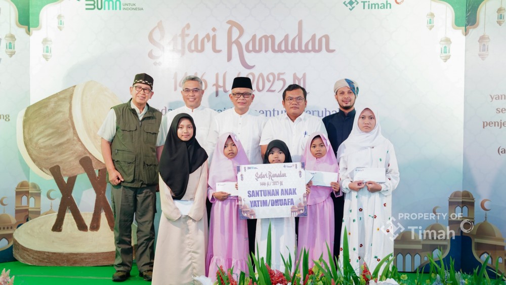 Berbagi Kebahagiaan Ramadan, PT Timah Santuni Ratusan Anak Yatim dan Piatu di Bangka Barat 