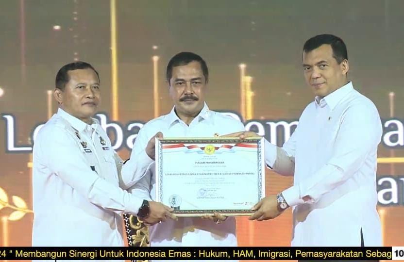 Lapas Narkotika Pangkalpinang Raih Penghargaan Satker Predikat WBK 2024