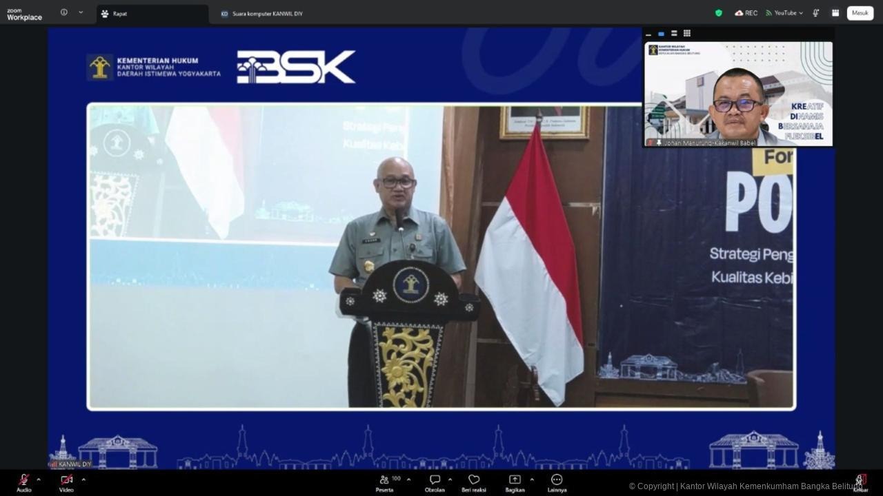 Kanwil Kemenkum Babel Ikuti Forum Komunikasi Kebijakan