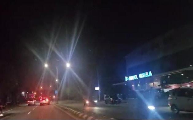 Sempat Padam, ​Lampu PJU Perbatasan Pangkalpinang-Beluluk Kembali Menyala
