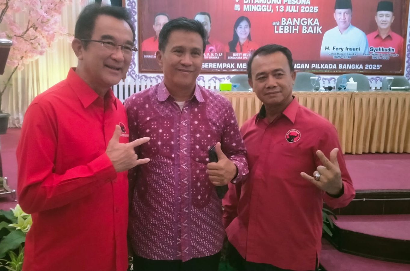 PDIP Rapatkan Barisan, Rudianto Tjen Yakin Fery-Syahbudin Bisa Memimpin Bangka Lebih Baik