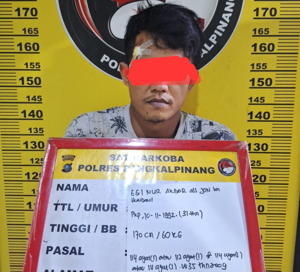 Tiga Bulan Jadi Kurir Sabu, Egi Pemuda Kelurahan Keramat Pasrah Saat Ditangkap Polisi