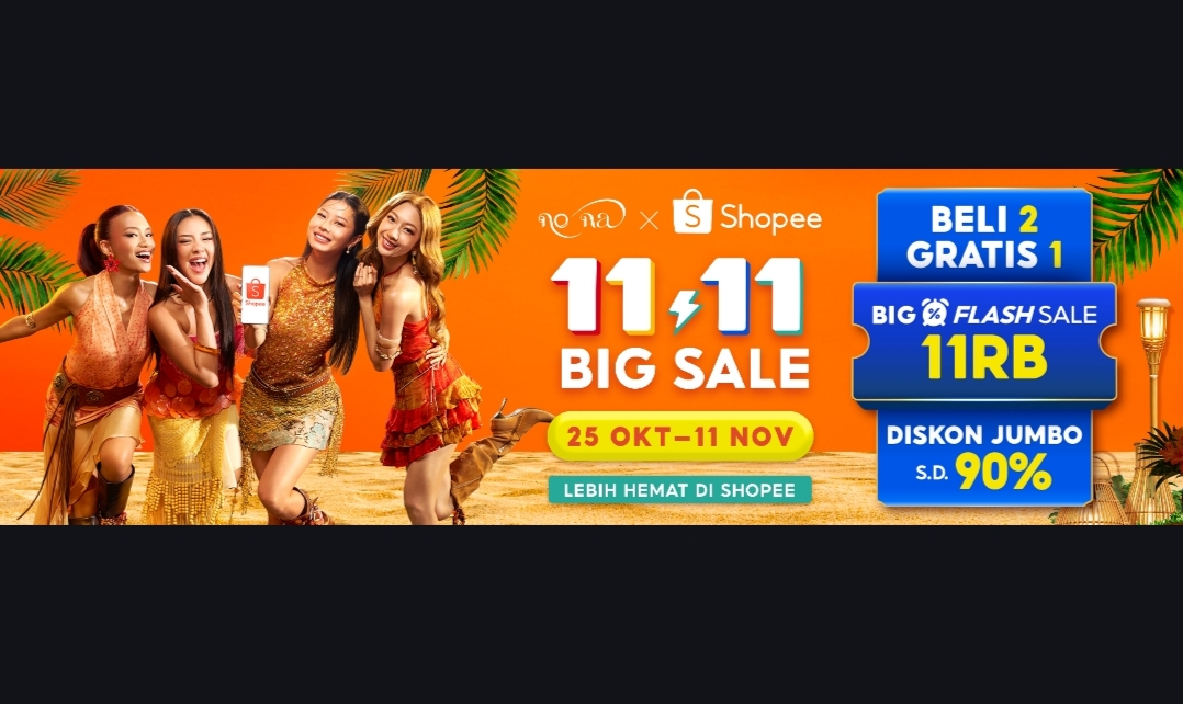 no na x Shopee Ramaikan Kampanye 11.11 Big Sale dengan Warna dan Kejutan Baru 