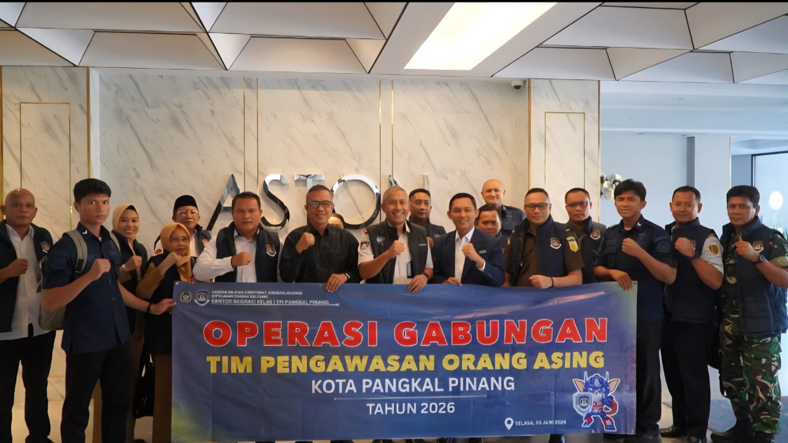 Optimalkan Pengawasan Orang Asing, TIMPORA Pangkalpinang Sisir Hotel dan Rumah Ibadah