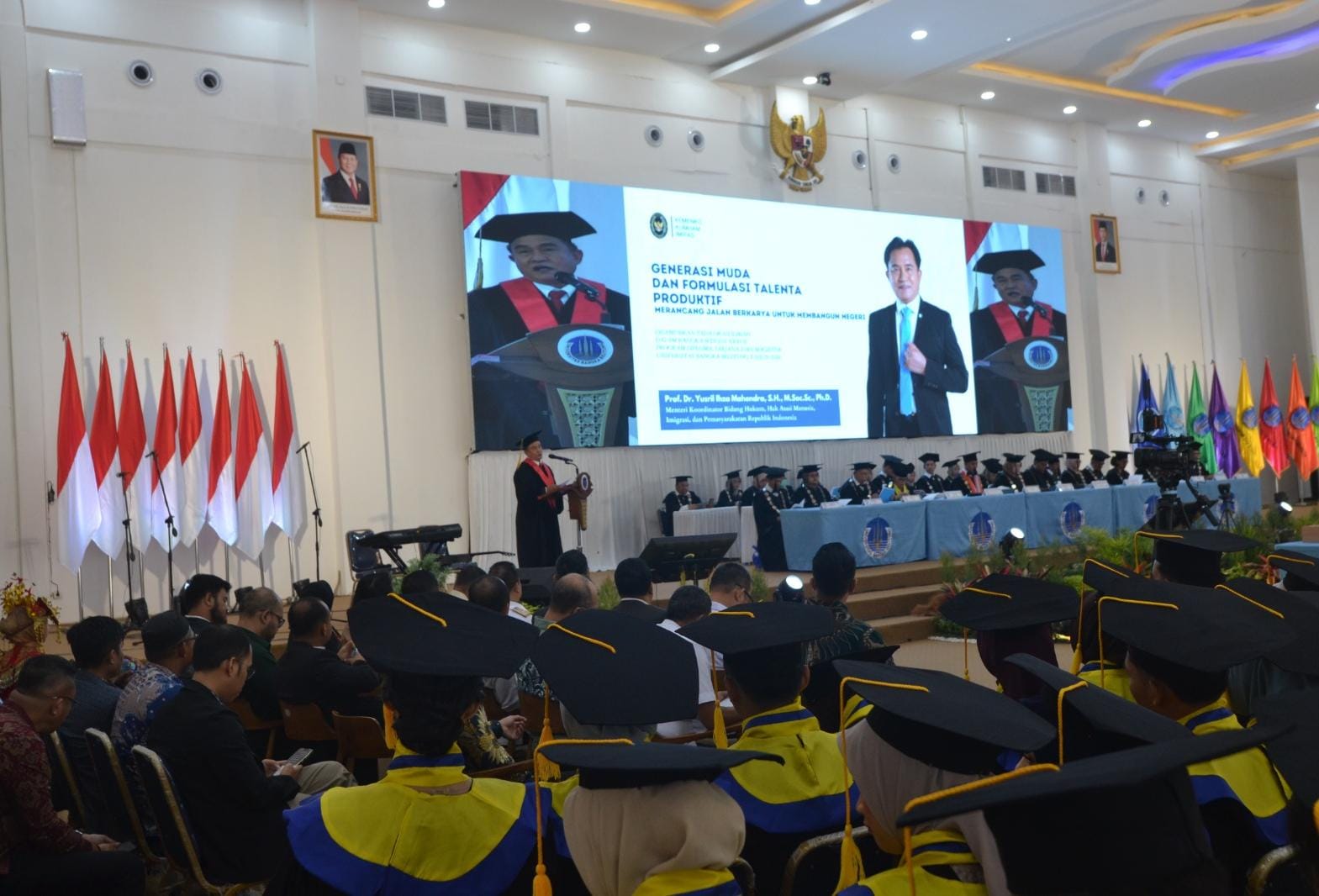 Prof. Yusril Saksikan Wisuda XXVII UBB, Prof. Ibrahim Harap Wisudawan Jadi Pencerah