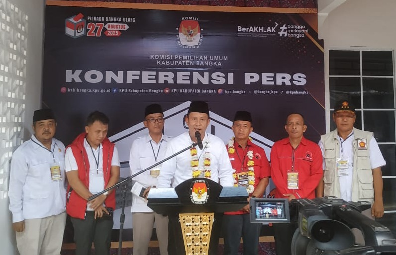 PDIP dan Gerindra Bersatu di Pilkada Bangka, Antar Ridho ke KPU