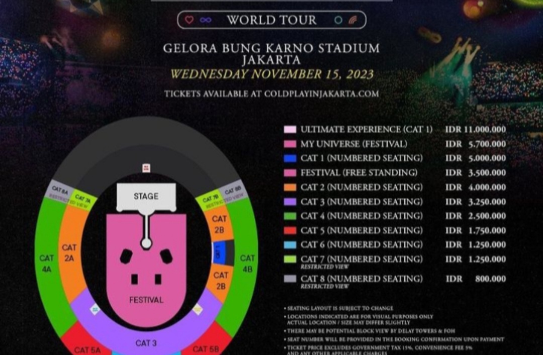 Siap Bongkar Tabungan Demi Konser Coldplay, Segini Harga Tiketnya