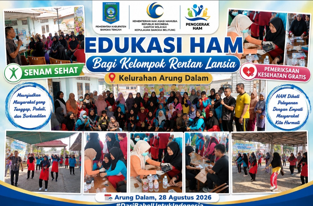 Berdayakan Lansia di Arung Dalam, Kanwil KemenHAM Babel Berikan Edukasi HAM