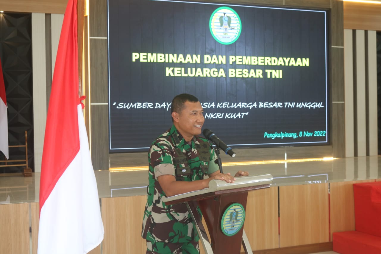 Korem 045/Gaya Beri Pembinaan dan Pemberdayaan Keluarga Besar TNI