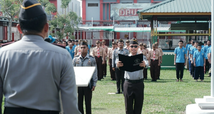 Lapas Narkotika Pangkalpinang Gelar Upacara Peringatan Hari Kesaktian Pancasila, Tiga Pegawai Naik Pangkat