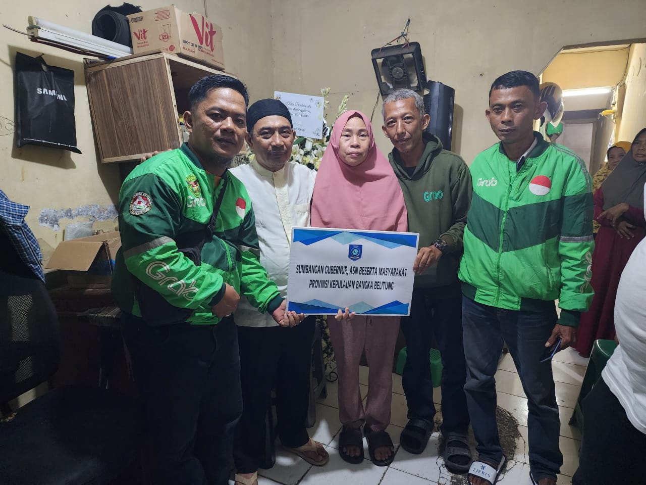 Keluarga Alm Affan Sambut Tiga Ojol Utusan Gubernur Babel Hidayat