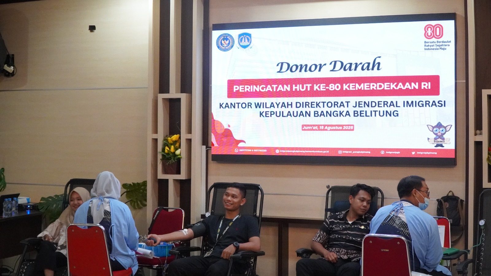 Kanwil Ditjenim Babel Gelar Donor Darah Semarakkan HUT ke-80 Kemerdekaan RI