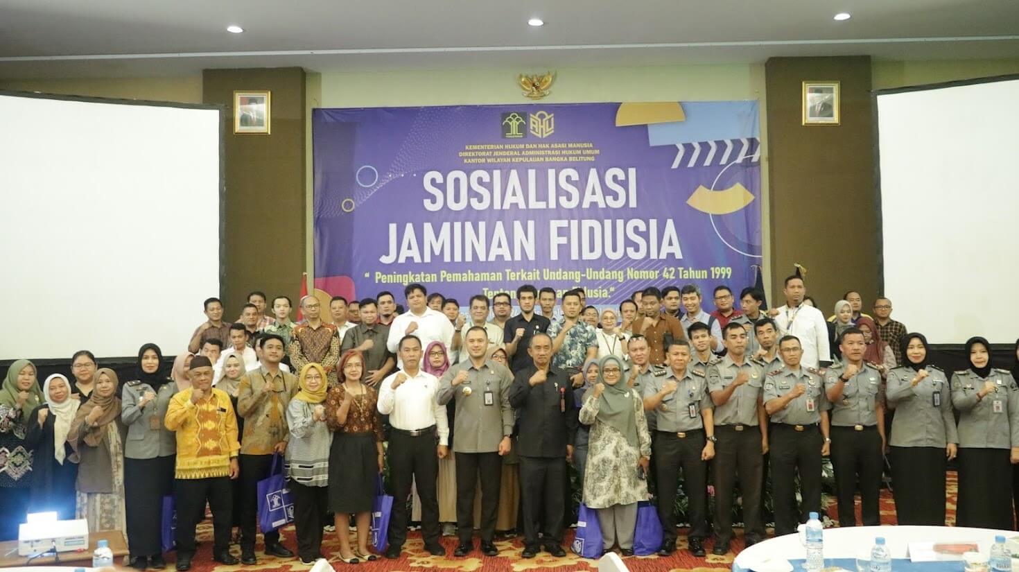 Kanwil Kemenkumham Babel Gelar Sosialisasi Jaminan Fidusia, Ini yang Dibahas 