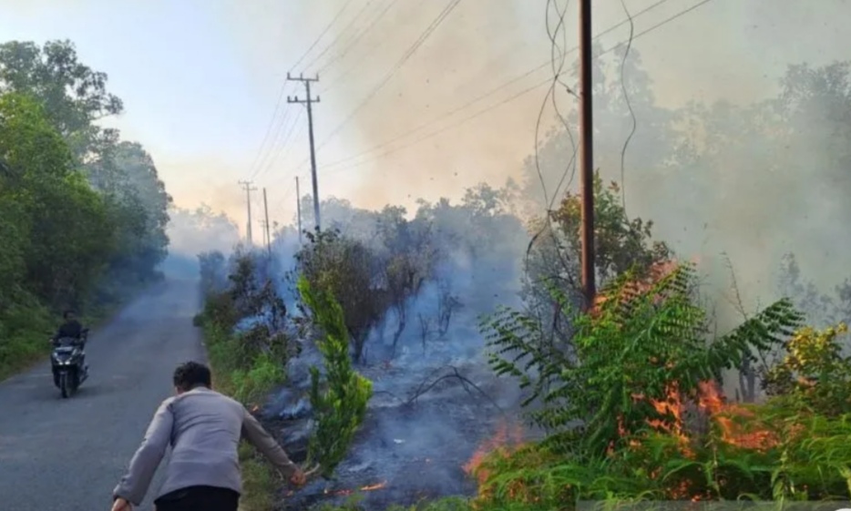 Kapolres Bangka Barat Ajak Warga Waspadai Karhutla