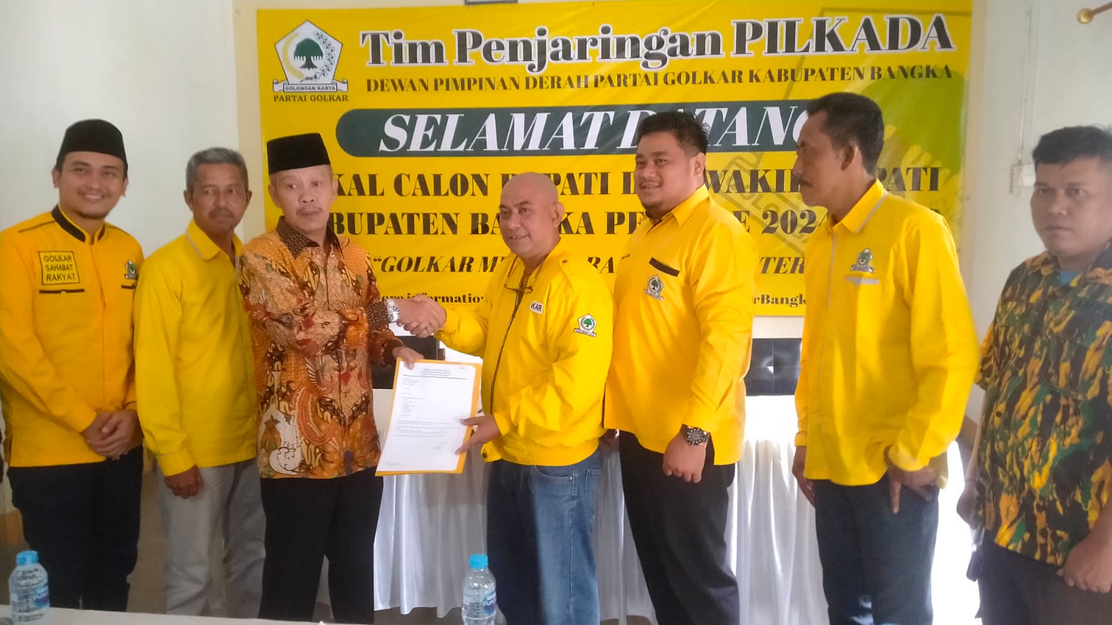 Susul Mulkan, Rendra Basri Ambil Formulir Pilbup Bangka di Golkar: Mohon Doa Restunya