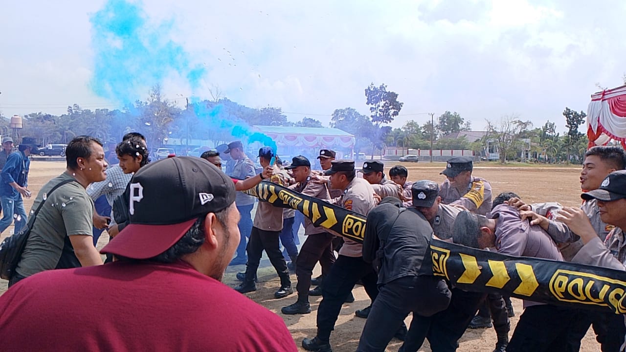 Jelang Pilkada, Polres Bangka Barat Gelar Simulasi Sispamkota 