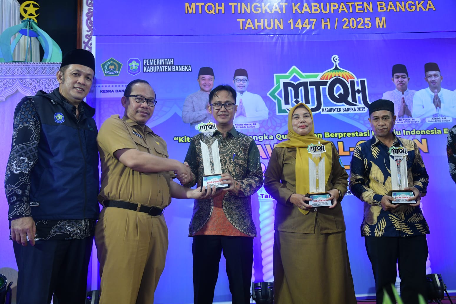 Mendo Barat Juara Umum MTQH Kabupaten Bangka 2025