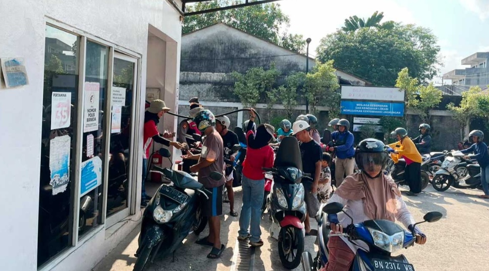Polres Belitung Perketat Pengawasan SPBU, Antrean Dipastikan Tetap Tertib