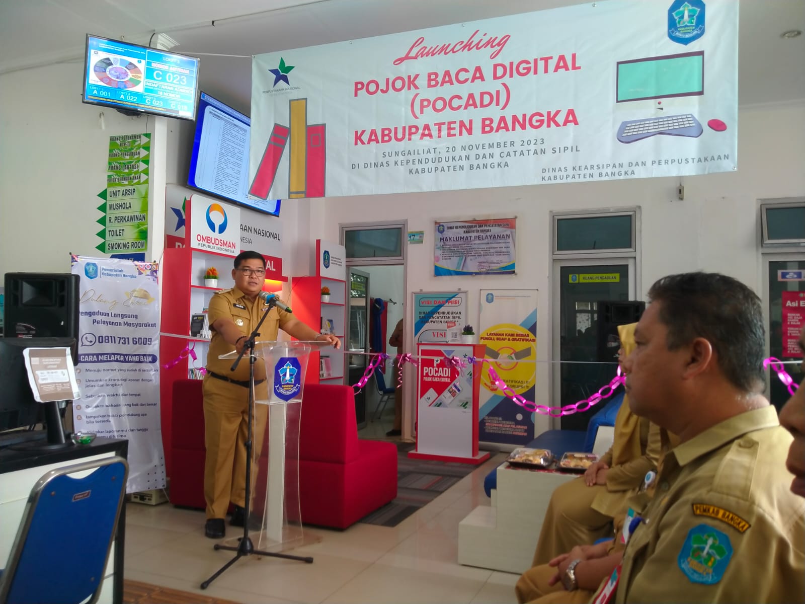 Asik... Menunggu Layanan, Bisa Sambil Baca di Pocadi Dukcapil Bangka