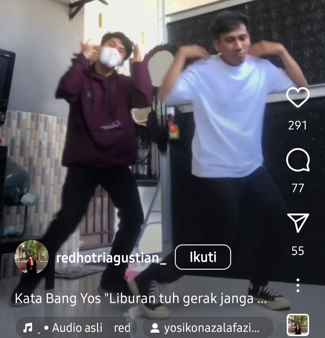 Sebelum Hilang Redho Posting Dance Reel Instagram 