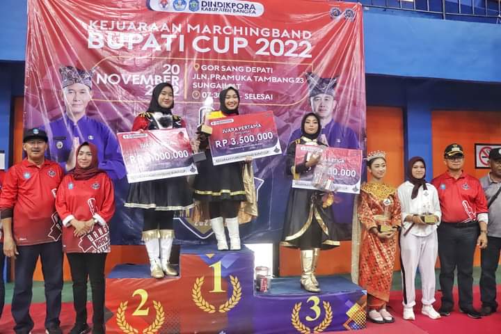 Kejuaraan Marching Band Bupati Bangka Cup 2022 Ditutup, Ini Para Juaranya 