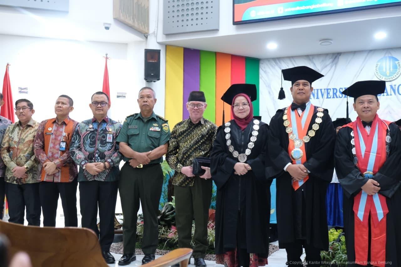 Kanwil Kemenkum Babel Hadiri Pengukuhan Guru Besar Pertama Bidang Hukum di Universitas Bangka Belitung