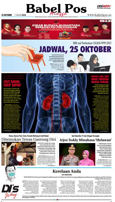 Babel Pos Minggu 23 Oktober 2022