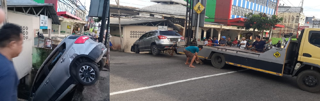  Ngantuk, Suzuki S Cross Nyungsep ke Got Masjid Al Aziz Pintu Air