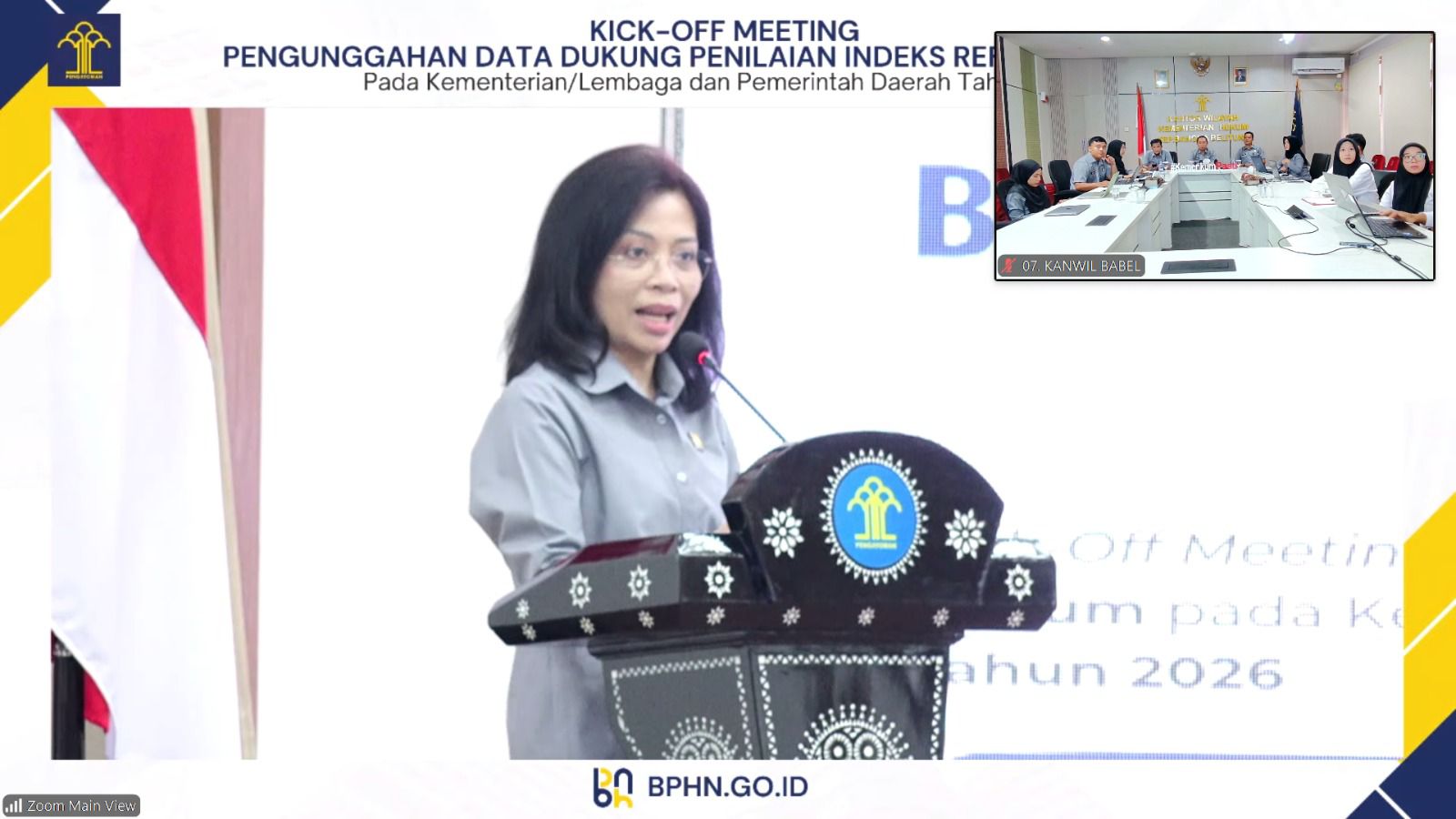 BPHN Gelar Kick Off Meeting Pengunggahan Data Dukung IRH Tahun 2026