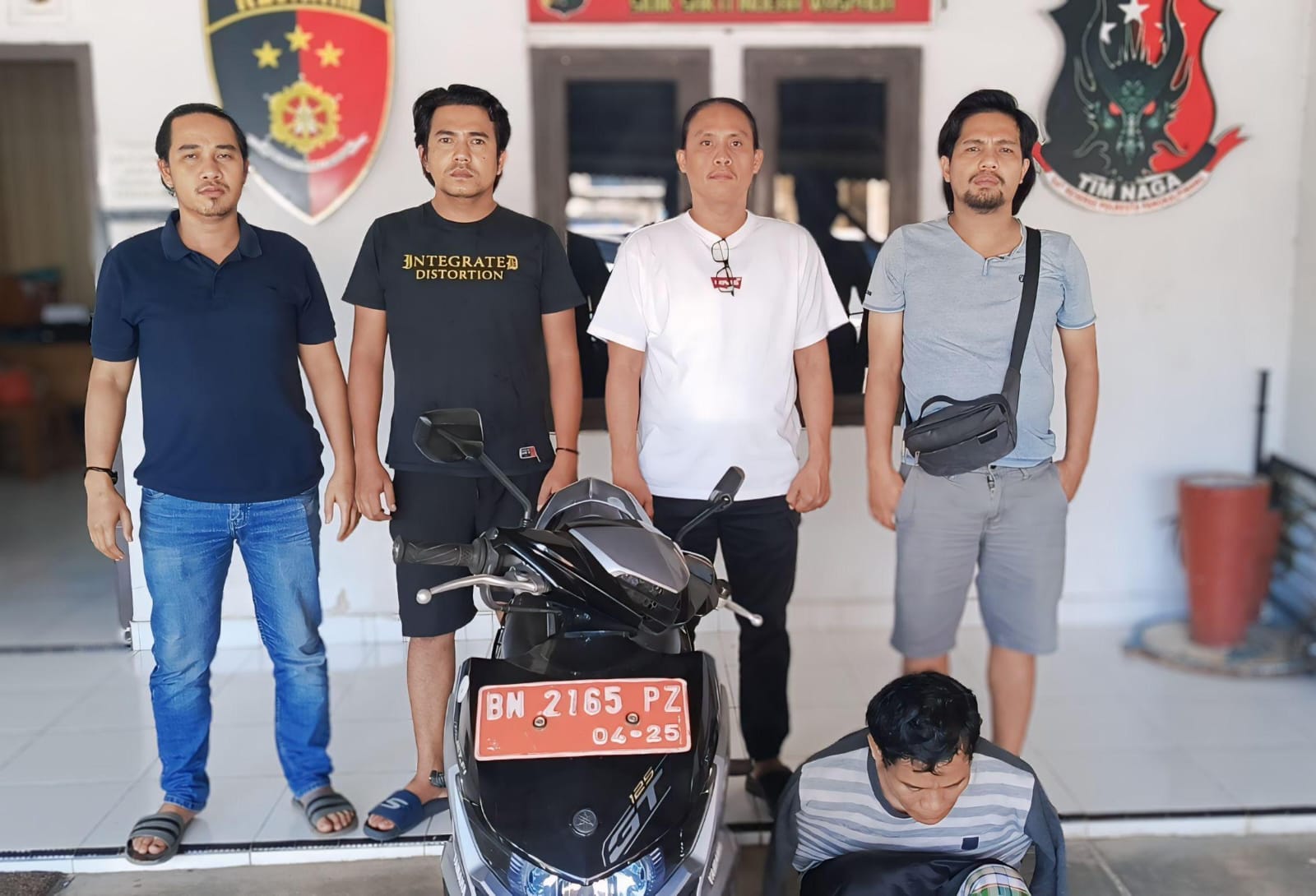 Curi Ban Pakai Motor Dinas Pemkot Pangkalpinang, Ronal Diringkus Buser Naga