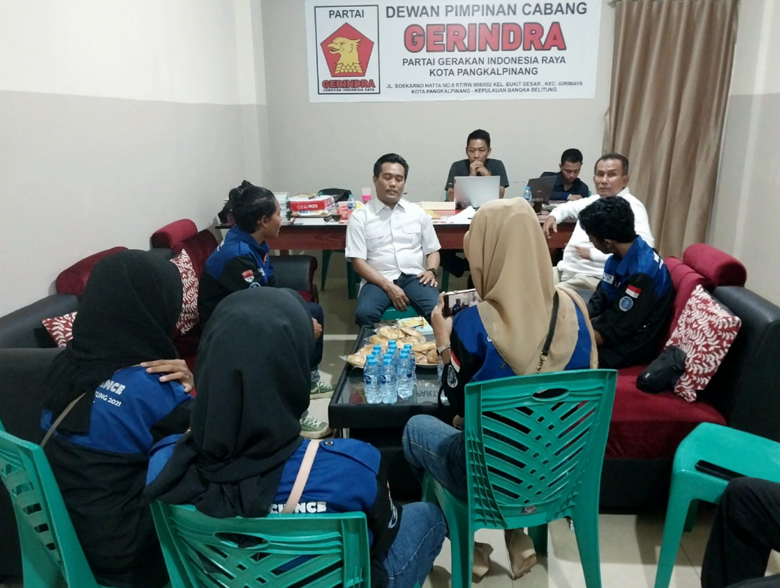 Mahasiswa Ilmu Politik UBB Belajar ke DPC Gerindra Pangkalpinang 