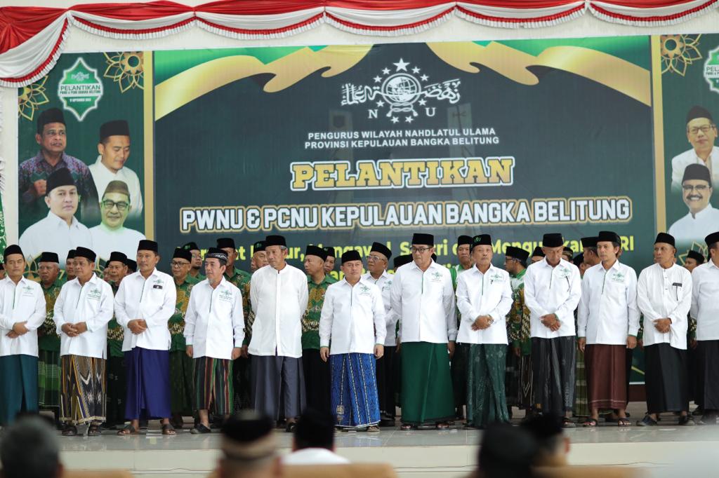 PWNU dan PCNU Kep. Babel Resmi Dilantik, NU Diapresiasi Atas Kontribusinya Dalam Menjaga Pancasila 