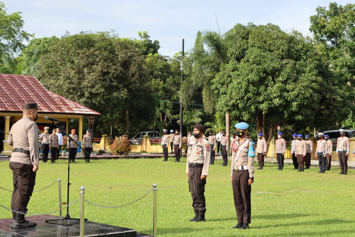 39 Siswa Diktuk Bintara SPN Lubuk Bunter Jalani Latja di Polres Bateng 