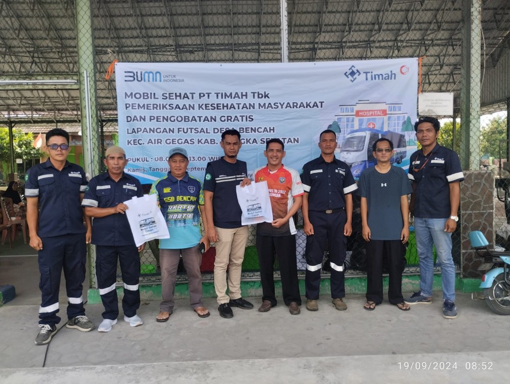 Hadir di Desa Bencah, Ratusan Warga Ikut Berobat di Mobil Sehat PT Timah 