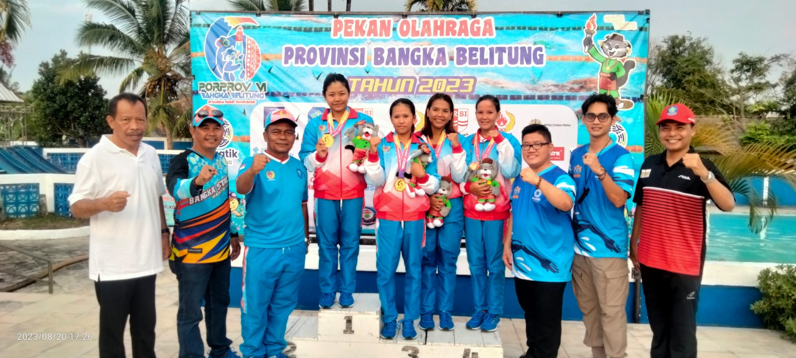 Porprov VI, Renang Bangka Sumbang 7 Emas