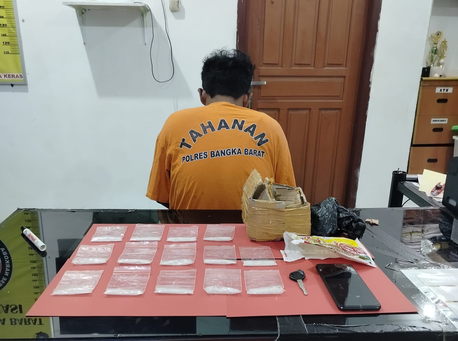 Lagi Polres Bangka Barat Sikat Bandar Narkoba, Kali Ini Warga Belo Laut