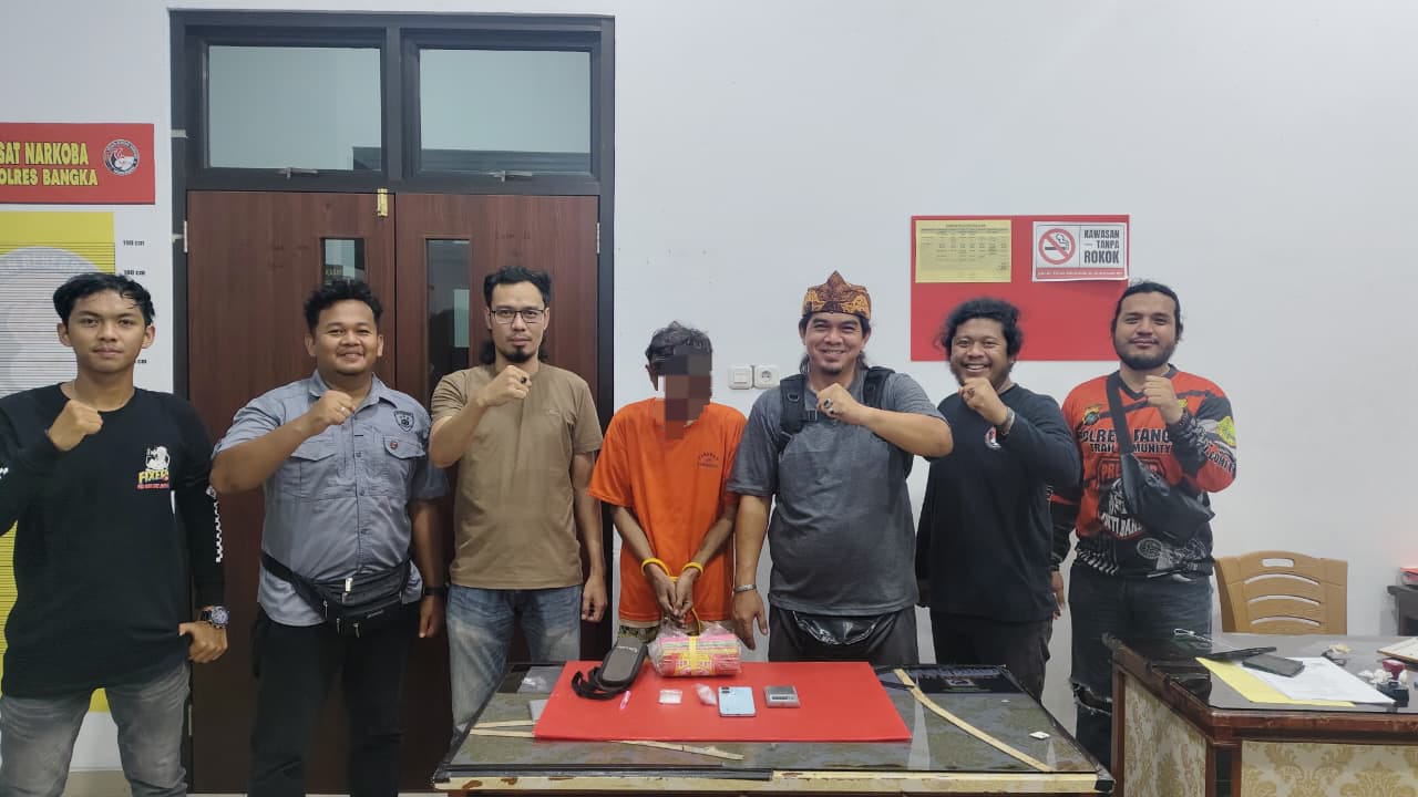 Sat Resnarkoba Polres Bangka Ringkus Pengedar Narkotika, Amankan 9,44 Gram Sabu