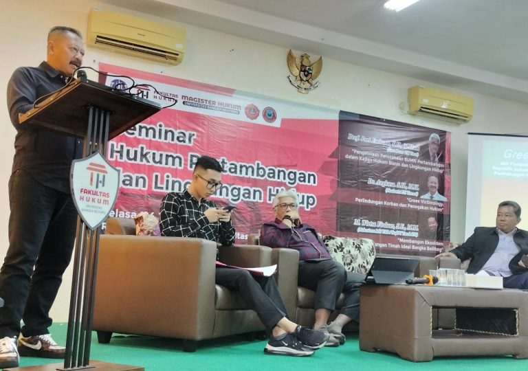 Kaji Hukum Pertambangan dan Lingkungan, Magister Hukum UBB Gelar Seminar Bersama Guru Besar UNSRI