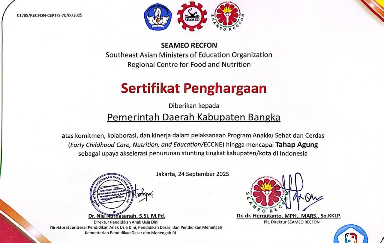 Kabupaten Bangka Terbaik Indonesia Dalam Pengelolaan Stunting Berbasis PAUD
